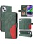 IPhone 15 Artı Kickstand Koruyucu Pu Deri Flip Folio Kılıf (Yurt Dışından) 1