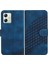 Motorola Moto G54 5g Manyetik Kart Tutucu Geometrik Desen Pu (Yurt Dışından) 1