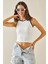 Beyaz Biye Detaylı Askılı Kolsuz Bluz 5YXK2-48510-01 4