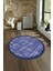 Dijital Kaymaz Yıkanabilir Jüt-Hasır Desen Yuvarlak Yolluk Mutfak Salon Halısı, N-Y-Jüt-16-Mavi, 3