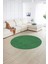 Dijital Kaymaz Yıkanabilir Jüt-Hasır Desen Yuvarlak Yolluk Mutfak Salon Halısı, N-Y-Jüt-07-Yeşil, 1