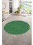 Dijital Kaymaz Yıkanabilir Jüt-Hasır Desen Yuvarlak Yolluk Mutfak Salon Halısı, N-Y-Jüt-07-Yeşil, 5