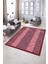 Dijital Baskılı Kaymaz Yıkanabilir Jüt-Hasır Desen Yolluk Mutfak Salon Halısı, N-Jüt-02-Kırmızı, 4