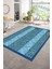 Dijital Baskılı Kaymaz Yıkanabilir Jüt-Hasır Desen Yolluk Mutfak Salon Halısı, N-Jüt-02-Mavi, 5