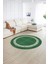 Dijital Kaymaz Yıkanabilir Jüt-Hasır Desen Yuvarlak Yolluk Mutfak Salon Halısı, N-Y-Jüt-04-Yeşil, 1