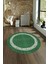 Dijital Kaymaz Yıkanabilir Jüt-Hasır Desen Yuvarlak Yolluk Mutfak Salon Halısı, N-Y-Jüt-04-Yeşil, 3