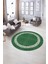 Dijital Kaymaz Yıkanabilir Jüt-Hasır Desen Yuvarlak Yolluk Mutfak Salon Halısı, N-Y-Jüt-04-Yeşil, 4
