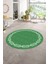 Dijital Kaymaz Yıkanabilir Jüt-Hasır Desen Yuvarlak Yolluk Mutfak Salon Halısı, N-Y-Jüt-14-Yeşil, 5