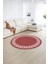 Dijital Kaymaz Yıkanabilir Jüt-Hasır Desen Yuvarlak Yolluk Mutfak Salon Halısı, N-Y-Jüt-20-Kırmızı, 1