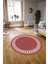 Dijital Kaymaz Yıkanabilir Jüt-Hasır Desen Yuvarlak Yolluk Mutfak Salon Halısı, N-Y-Jüt-20-Kırmızı, 2