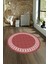 Dijital Kaymaz Yıkanabilir Jüt-Hasır Desen Yuvarlak Yolluk Mutfak Salon Halısı, N-Y-Jüt-20-Kırmızı, 3