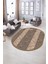 Dijital Kaymaz Yıkanabilir Jüt-Hasır Desen Oval Yolluk Mutfak Salon Halısı, N-O-Jüt-02-Kahve, 4