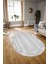Dijital Kaymaz Yıkanabilir Jüt-Hasır Desen Oval Yolluk Mutfak Salon Halısı, N-O-Jüt-08-Gri, 2