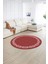 Dijital Kaymaz Yıkanabilir Jüt-Hasır Desen Yuvarlak Yolluk Mutfak Salon Halısı, N-Y-Jüt-14-Kırmızı, 1