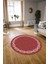 Dijital Kaymaz Yıkanabilir Jüt-Hasır Desen Yuvarlak Yolluk Mutfak Salon Halısı, N-Y-Jüt-14-Kırmızı, 2