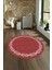 Dijital Kaymaz Yıkanabilir Jüt-Hasır Desen Yuvarlak Yolluk Mutfak Salon Halısı, N-Y-Jüt-14-Kırmızı, 3