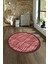 Dijital Kaymaz Yıkanabilir Jüt-Hasır Desen Yuvarlak Yolluk Mutfak Salon Halısı, N-Y-Jüt-16-Kırmızı, 3