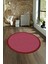 Dijital Kaymaz Yıkanabilir Jüt-Hasır Desen Yuvarlak Yolluk Mutfak Salon Halısı, N-Y-Jüt-03-Kırmızı, 3