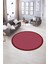 Dijital Kaymaz Yıkanabilir Jüt-Hasır Desen Yuvarlak Yolluk Mutfak Salon Halısı, N-Y-Jüt-03-Kırmızı, 4
