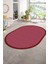 Dijital Kaymaz Yıkanabilir Jüt-Hasır Desen Oval Yolluk Mutfak Salon Halısı, N-O-Jüt-03-Kırmızı, 5
