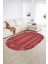 Dijital Kaymaz Yıkanabilir Jüt-Hasır Desen Oval Yolluk Mutfak Salon Halısı, N-O-Jüt-08-Kırmızı, 1