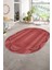 Dijital Kaymaz Yıkanabilir Jüt-Hasır Desen Oval Yolluk Mutfak Salon Halısı, N-O-Jüt-08-Kırmızı, 5