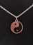 Antik Gümüş Kaplama Sembol Ying-Yang Zincirli Unisex Kolye 1