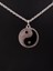Antik Gümüş Kaplama Sembol Ying-Yang Zincirli Unisex Kolye 2