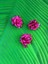 2x2 cm 3 Adet Boncuklu Pembe Çiçek Arma Dikiş Giyim Aksesuarı 2