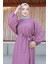 Oversize Balon Kol Elbise-Lara Kumaş 2