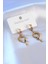 Shopzum Shopzum Shopzum Shopzum Shopzum 316L Çelik Shopzum Gold Renk Shopzum Yılan Model Shopzum Zirkon Taşlı Kadın Küpe 1