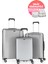 Ççs 5235 Roel Gümüş Polipropilen Valiz Seti Valiz Düzenleyici Hediyeli 2