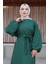 Oversize Balon Kol Elbise-Lara Kumaş 4
