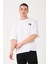 Erkek Bisiklet Yaka Logo Detaylı Oversize T-Shirt 2