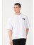 Erkek Bisiklet Yaka Logo Detaylı Oversize T-Shirt 3