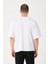 Erkek Bisiklet Yaka Logo Detaylı Oversize T-Shirt 4