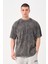 Erkek Bisiklet Yaka Oversize Yıkamalı T-Shirt 1