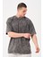 Erkek Bisiklet Yaka Oversize Yıkamalı T-Shirt 5