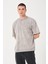 Erkek Bisiklet Yaka Oversize Yıkamalı T-Shirt 5