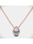 Diamond Serisi Selena Kristal Taş Gümüş Yollu Rose Gold Kaplama Kolye 1