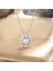 Diamond Serisi Selena Kristal Taş Gümüş Yollu Rose Gold Kaplama Kolye 3