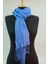 Mavi Polyester - Cotton Eşarp Şal 4
