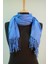 Mavi Polyester - Cotton Eşarp Şal 6