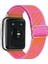 Huawei Watch Fit 2 Uyumlu Örgü Tokalı Kordon Pim Çevirici Aparatı ile Pembe Turuncu 1