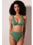 Basic Deep V Yeşil Bikini Üstü 5