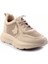 Krem Hakiki Deri Kadın Sneaker K01480224203 2