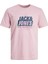 Jack & Jones Erkek T-Shirt Pembe 12257908  Jcomap Summer Logo Tee Ss 1