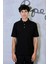 Erkek Pamuk Polo Yaka Büyük Beden Düz Battal T- Shirt 1