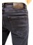 Milano 707-02 Blue Black Erkek Rahat Kalıp Düz Paça Likralı Kot Pantolon Laci 5