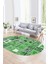 Dijital Kaymaz Yıkanabilir Patchwork Oval Yolluk Mutfak Salon Halısı, N-O-Patchwork-11-Yeşil, 4